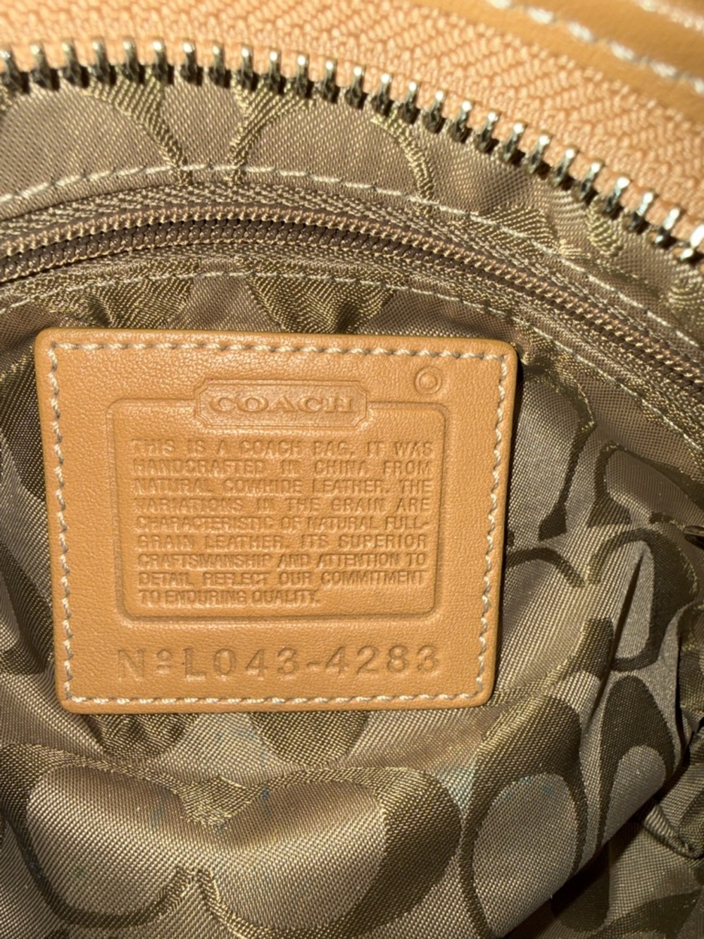 Vintage Coach Tan Leather small handbag - Picture 5 of 8